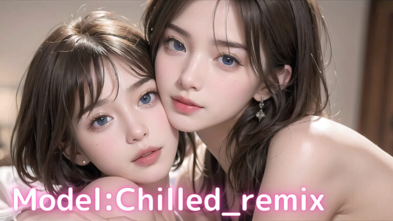 Stable Diffusionお勧めリアル系モデル chilled remix プロンプト呪文シード値の例を紹介 BLOGWORK